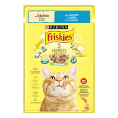 Хапки в сос в пауч за котки Purina Friskies Сьомга 85г